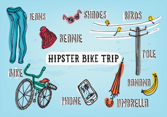 Hipster Adventure Vector Background