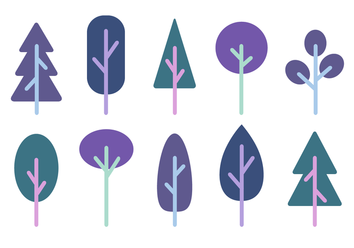 Árboles Gratis Minimalistas vector