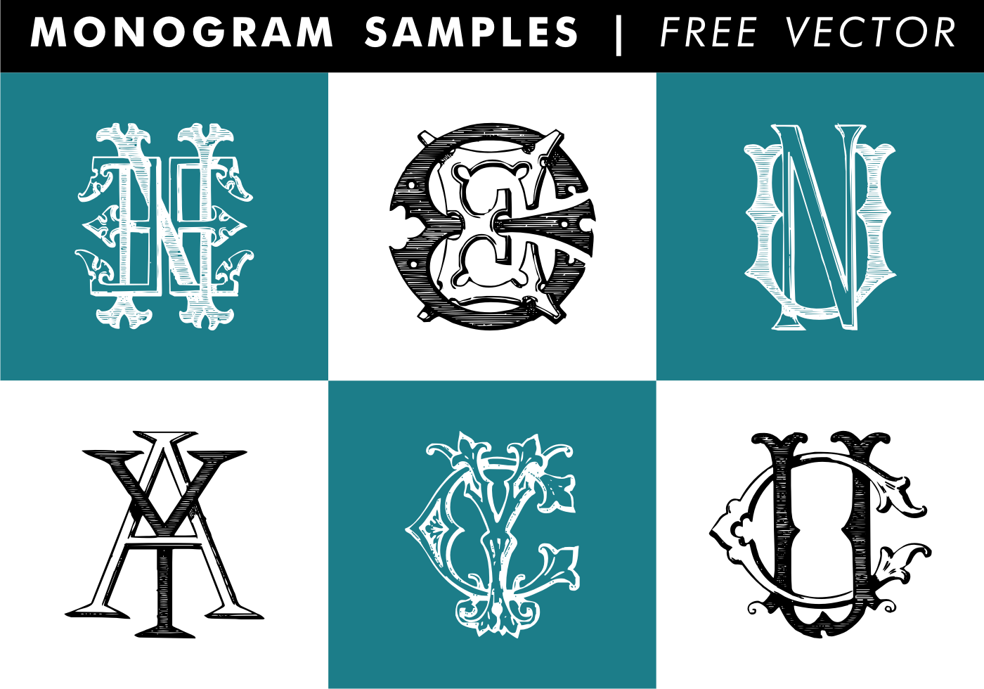 Download Monogram Samples Free Vector 102773 Vector Art at Vecteezy