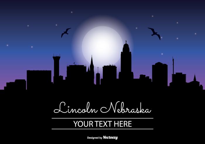 Lincoln Nebraska Night Skyline Lincoln Nebraska Night Skyline