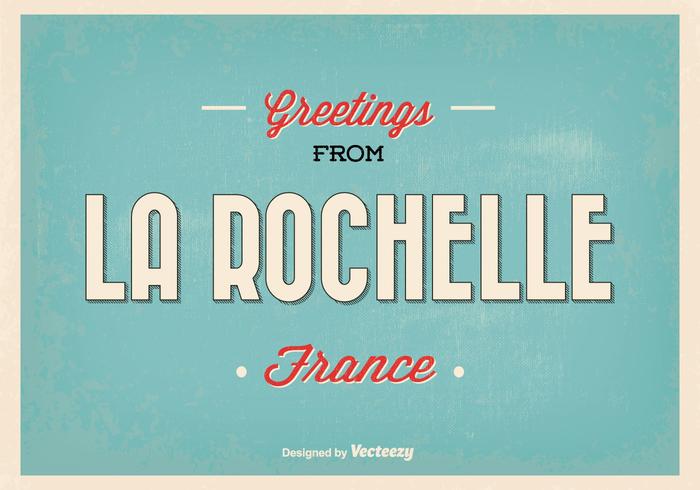 Rochelle France Greeting Illustration vector