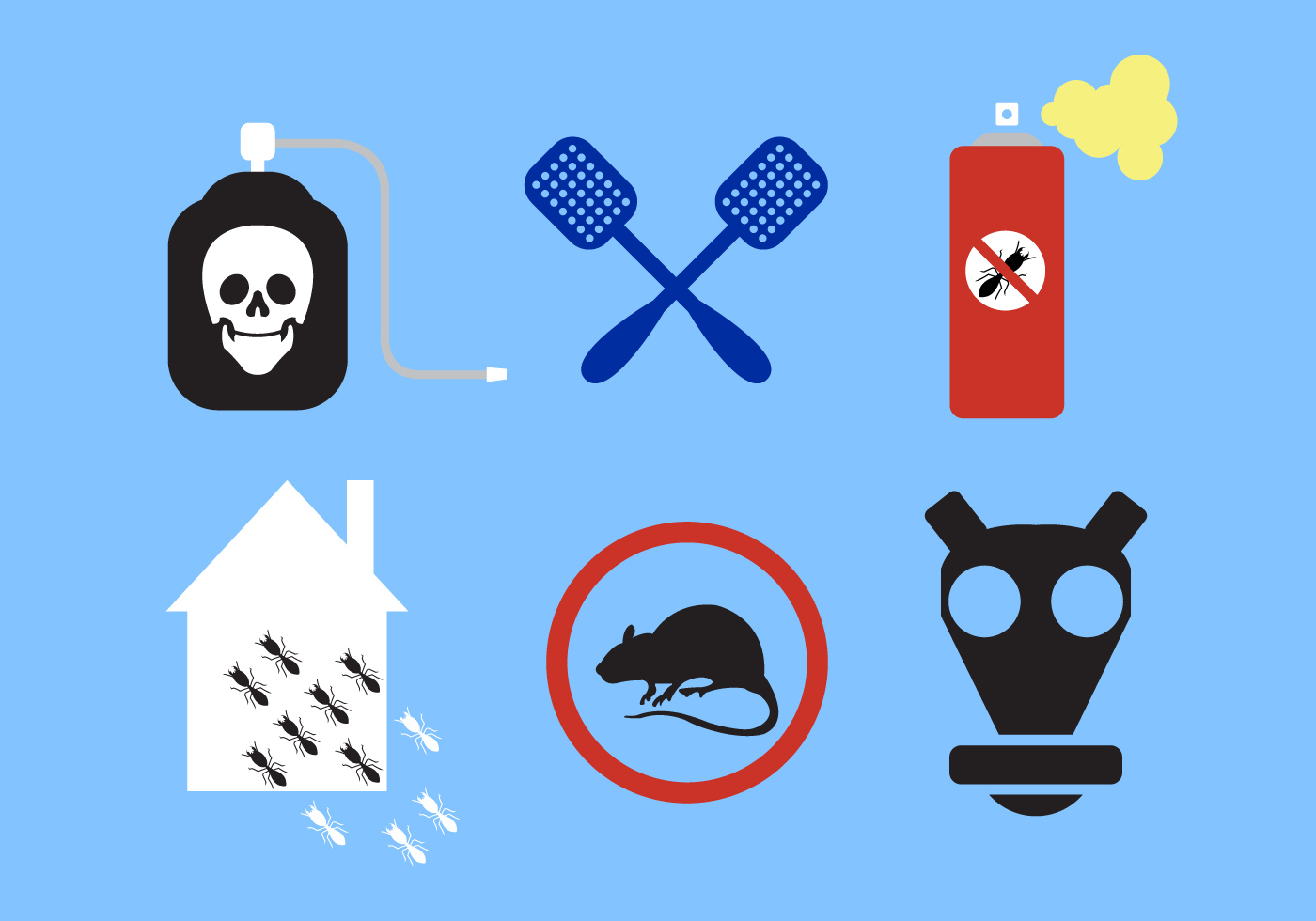 Download Vector Set of Pest Control Signs - Download Free Vectors, Clipart Graphics & Vector Art