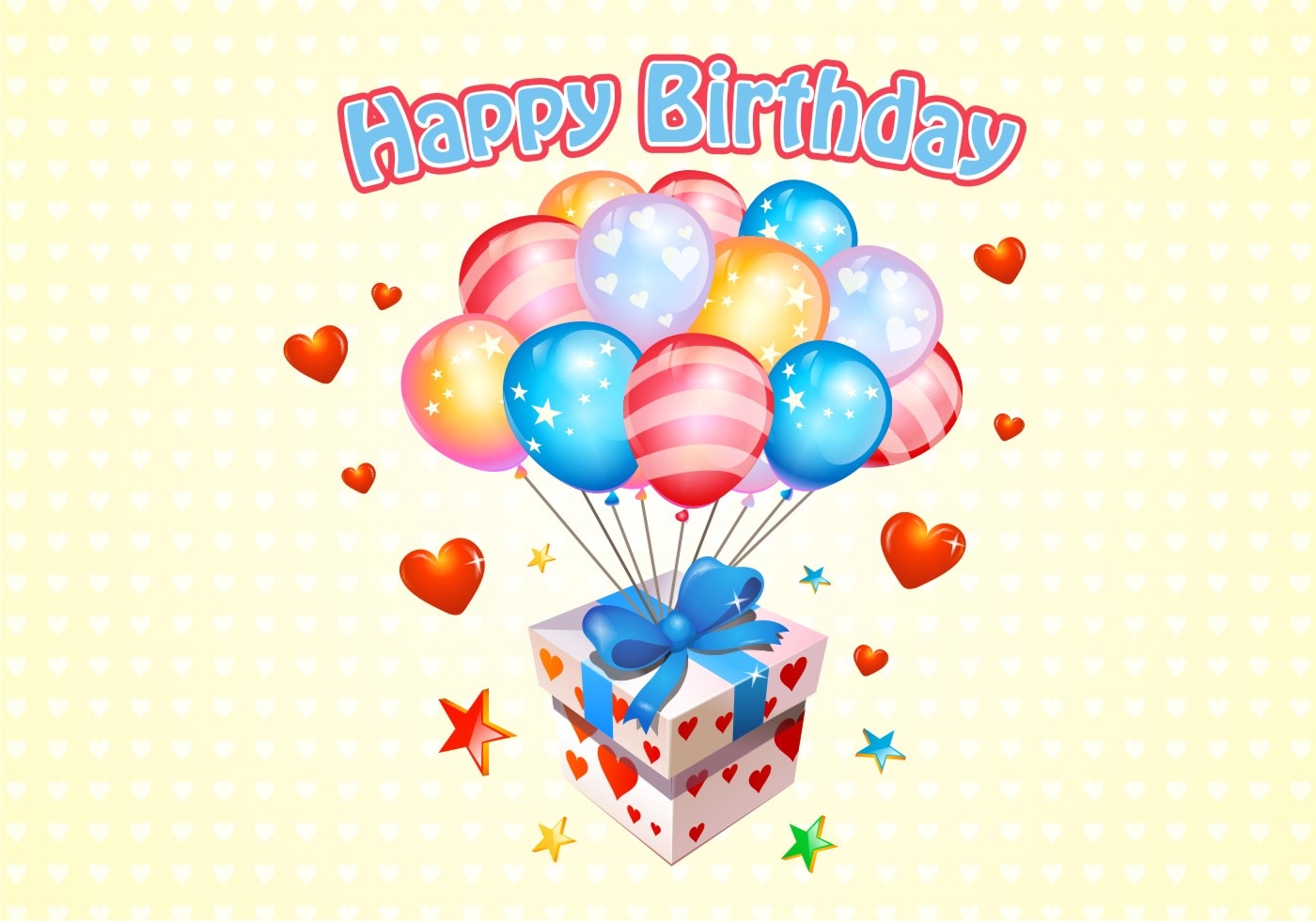 Happy Birthday Balloons Free Vector - Download Free ...