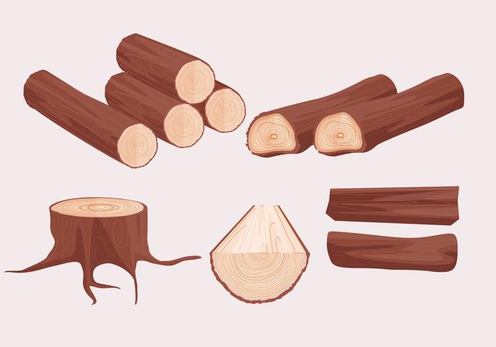 Vectores de troncos de madera