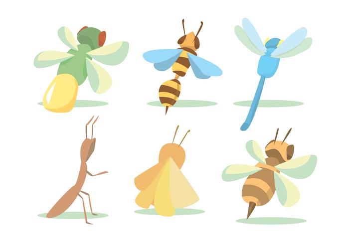 Flying Bug Vector Set Flying Bug Vector Set