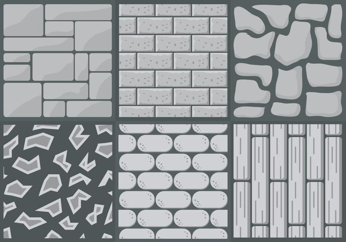 Collection of Stone Path Styles in Vector