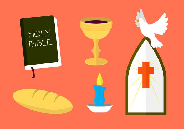 Collection of Religious Commuinon Symbols in Vector Collection of Religious Commuinon Symbols in Vector