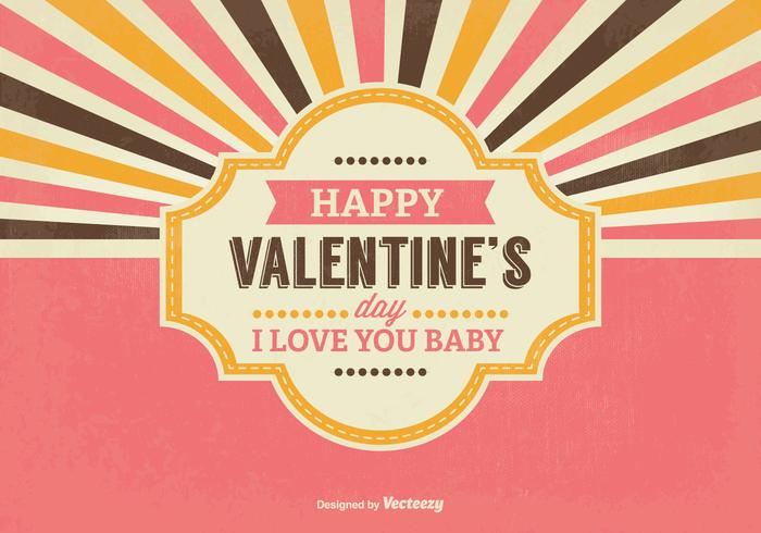 Retro Valentine's Day lllustration Retro Valentine's Day lllustration