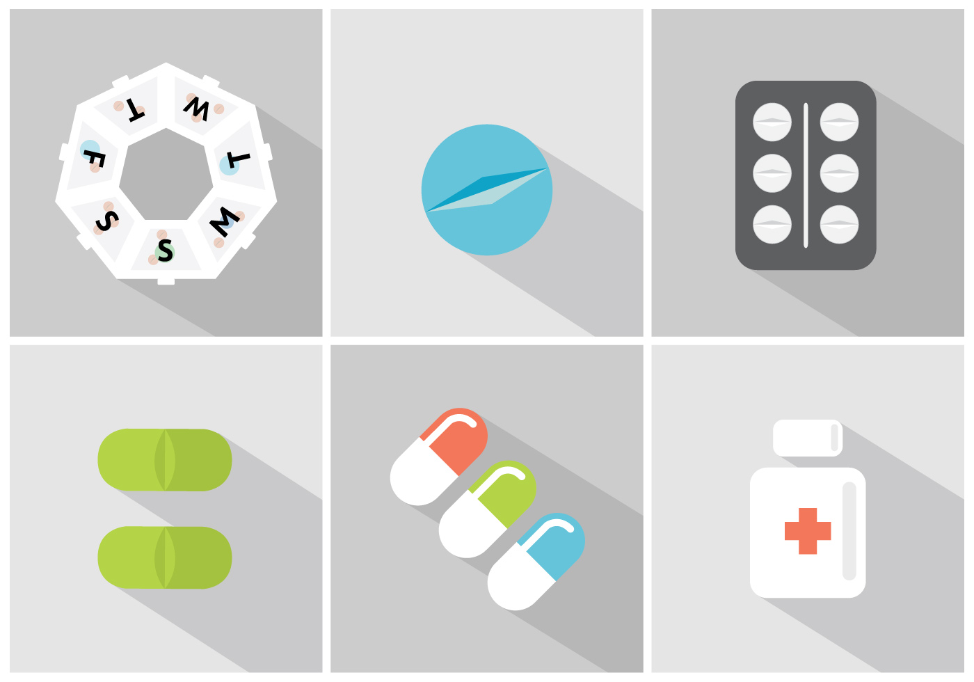 Vector Set of Pill Boxes and Pills 102841 Vector Art at Vecteezy