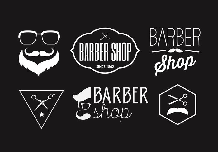 Colección de vectores de insignias de barbero