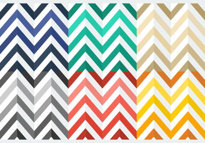 Free Colorful Flat Herringbone Patterns vector