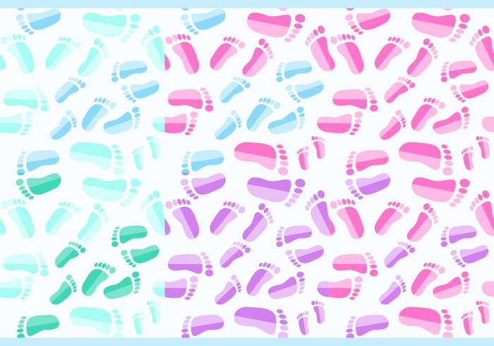 Free Baby Footprints Vector Pattern Free Baby Footprints Vector Pattern