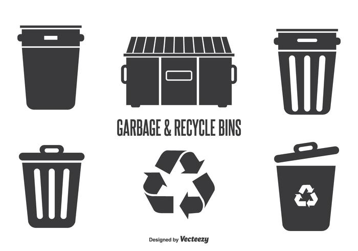 Garbage  Recycle Bins vector