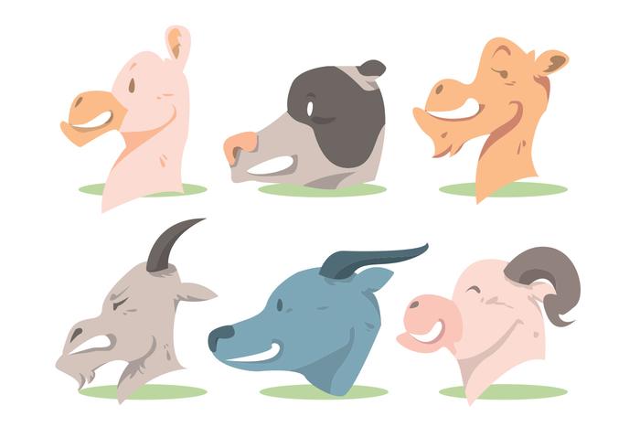 Download Animal Head Vector Set - Download Free Vectors, Clipart ...