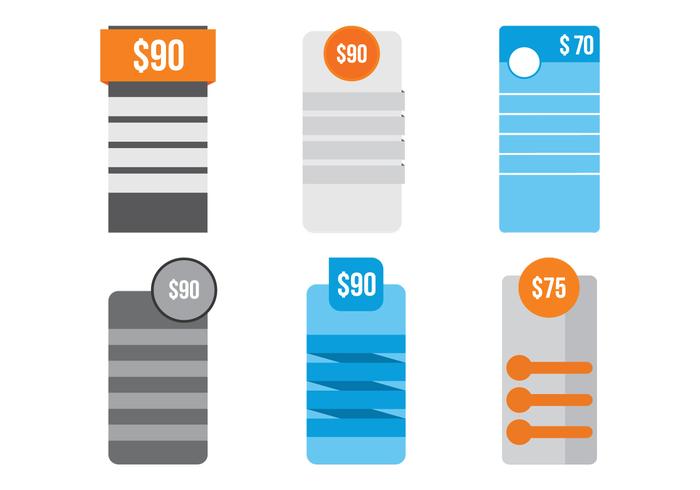 Prcing Table Set vector
