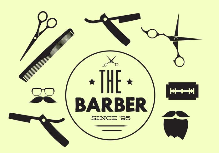 Vector Collection of Barber Tools