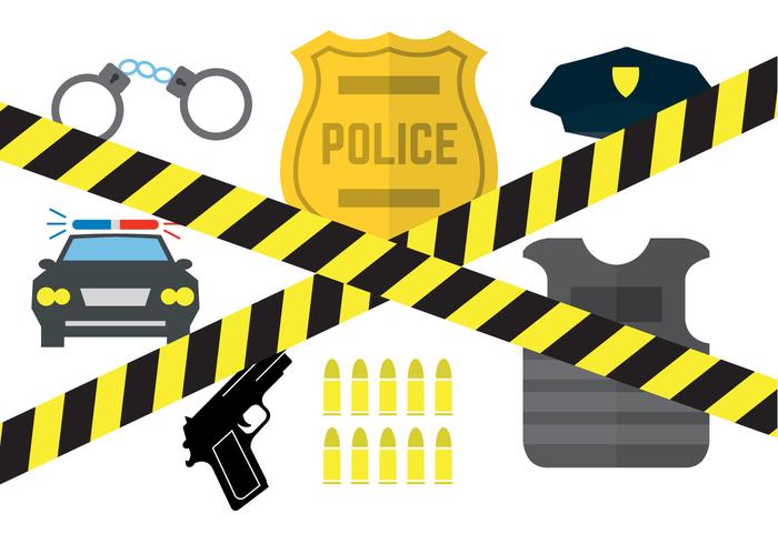 Vector Set of Police Equipment