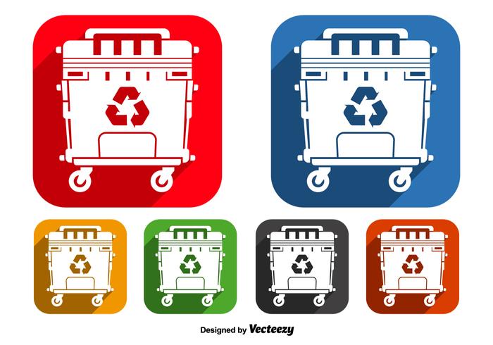 Dumpster icons vector