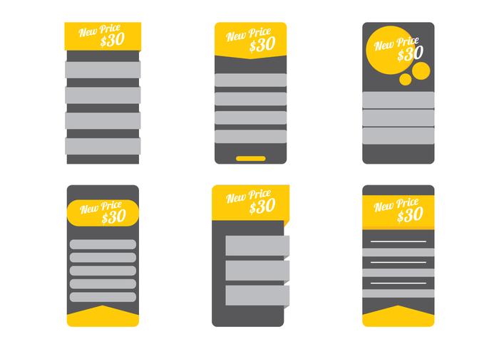 Black Pricing Table vector