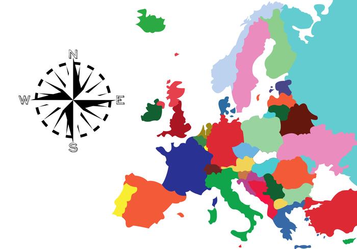 Vector conjunto de siluetas mapa del Estado