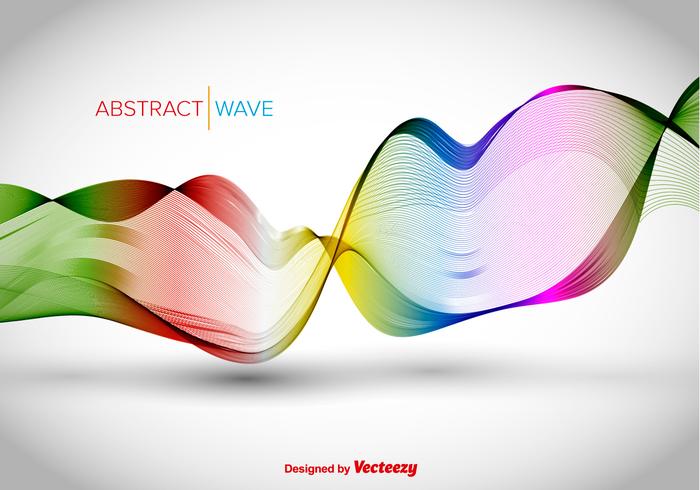 Colorful abstract wave vector