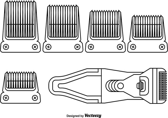 Outline hair clippers vector