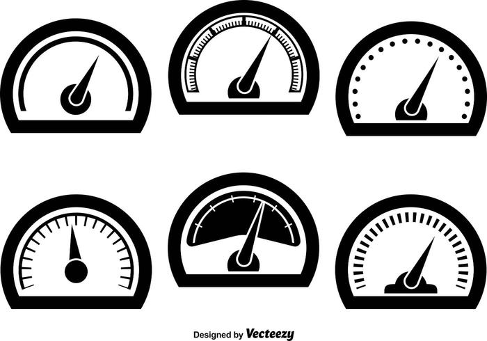 Iconos del tacómetro vector