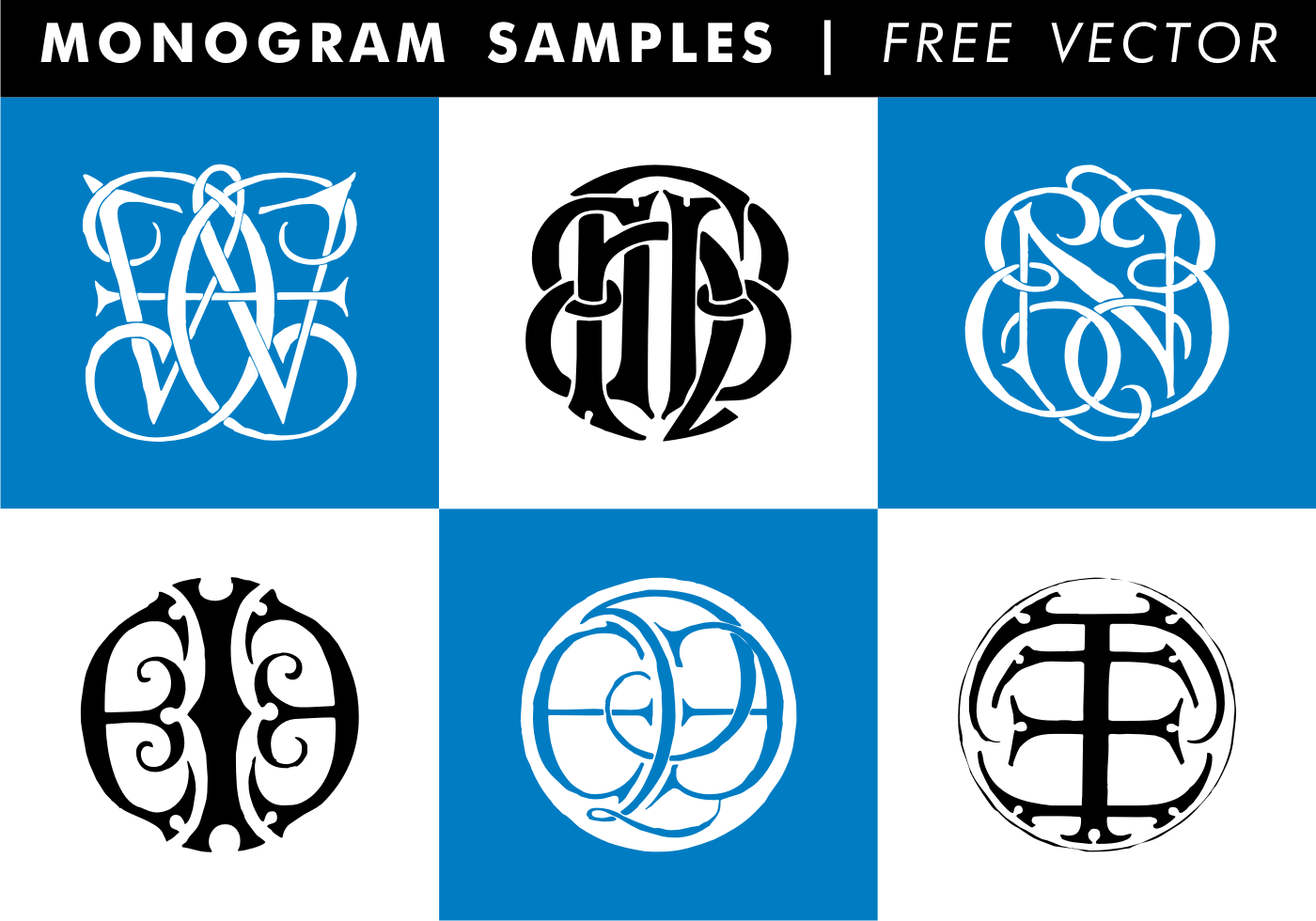 Download Monogram Samples Free Vector 102964 Vector Art at Vecteezy