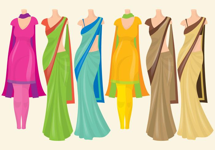Indian Dresses vector