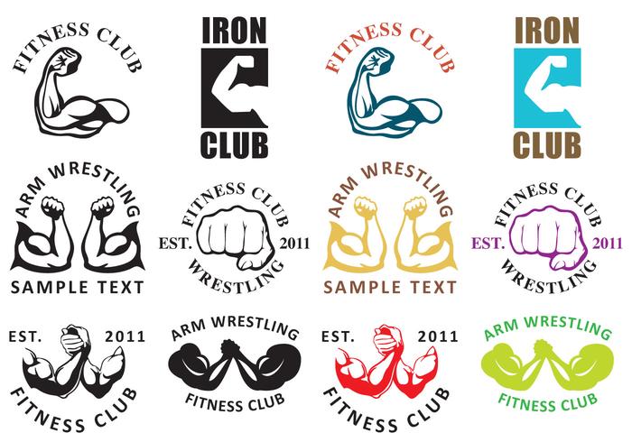 Arm Wrestling Logos vector