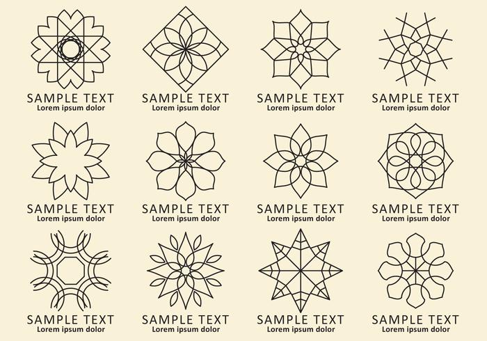 Logotipos de Arabesque vector