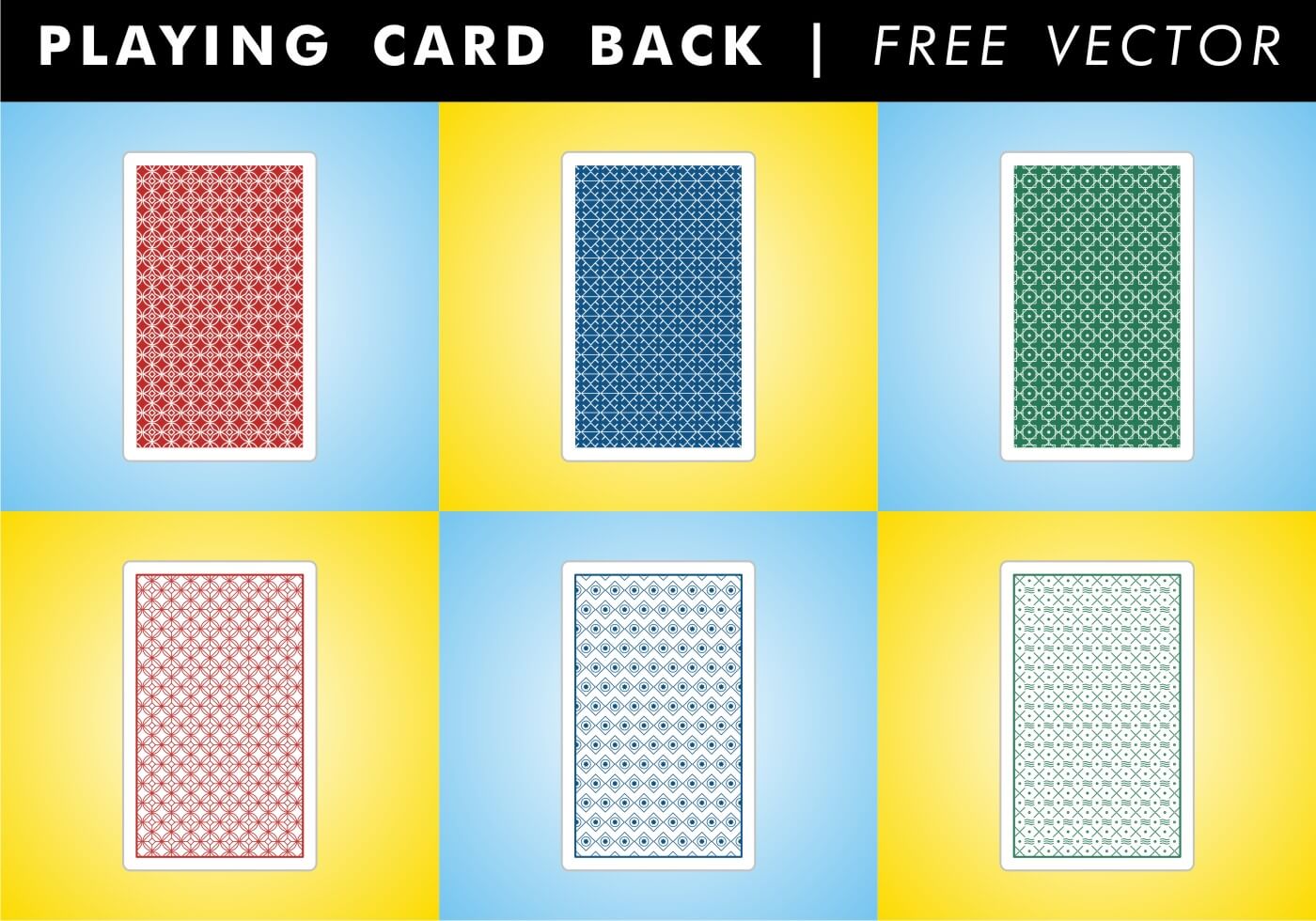 Playing Card Back Free Vector - Download Free Vector Art, Stock Graphics & Images