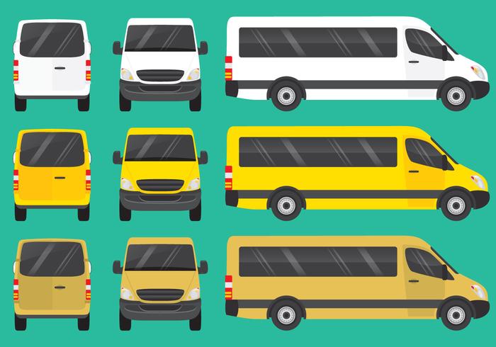 Mini Buses vector