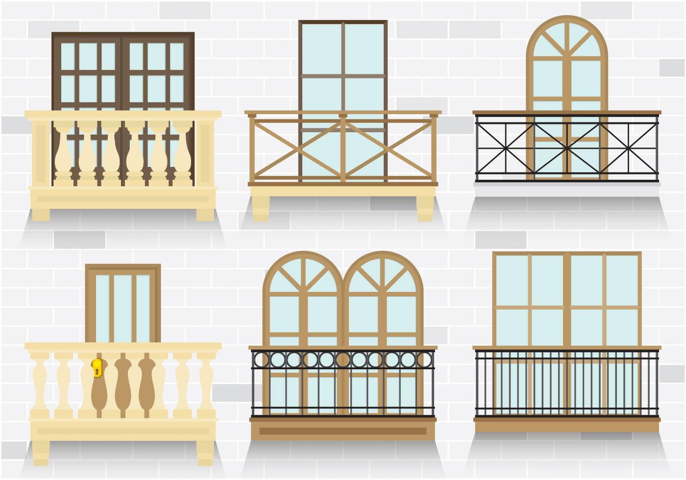 Colorful Balcony Vectors Download Free Vector Art Stock Graphics 