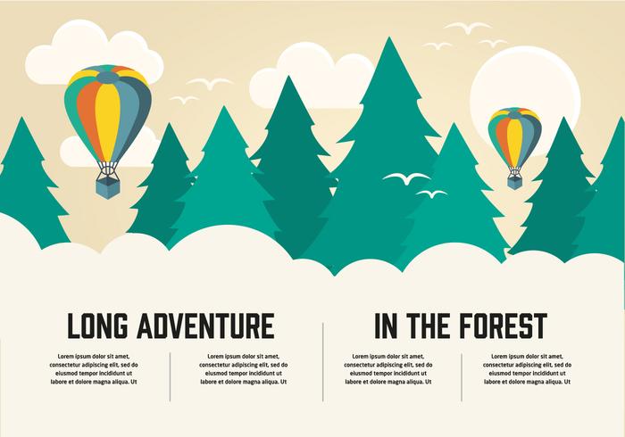 Free Flat Long Adventure Vector Background