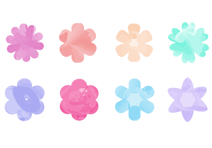 Free Watercolor Flowers Vector