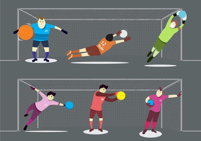 Goal Keeper in Actions vector