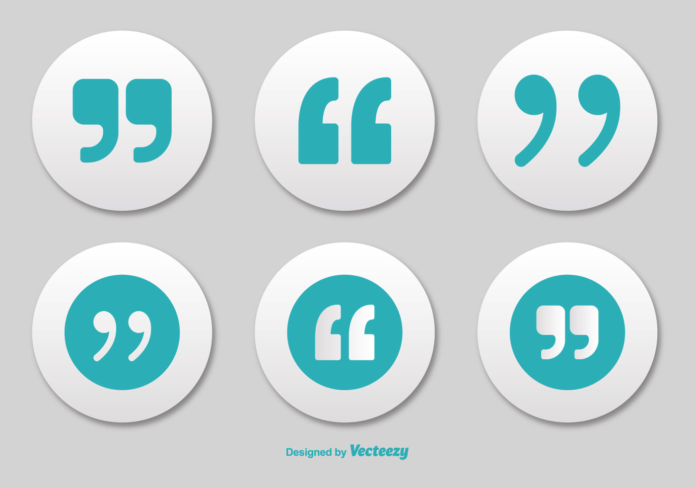 Download Quotation Marks Button Set - Download Free Vectors, Clipart Graphics & Vector Art