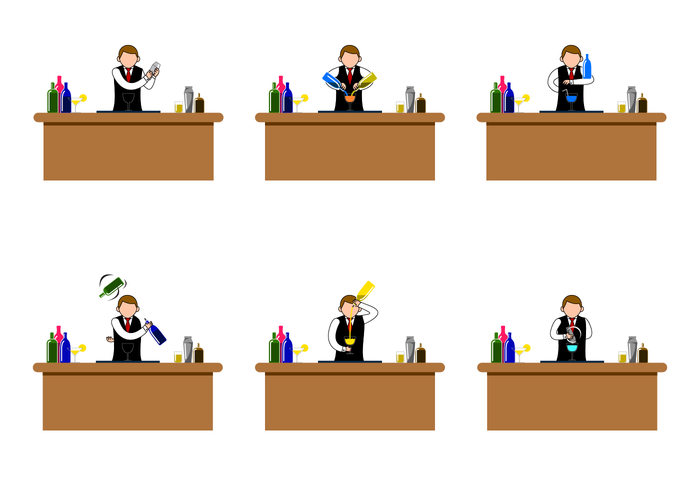 Vector barman libre