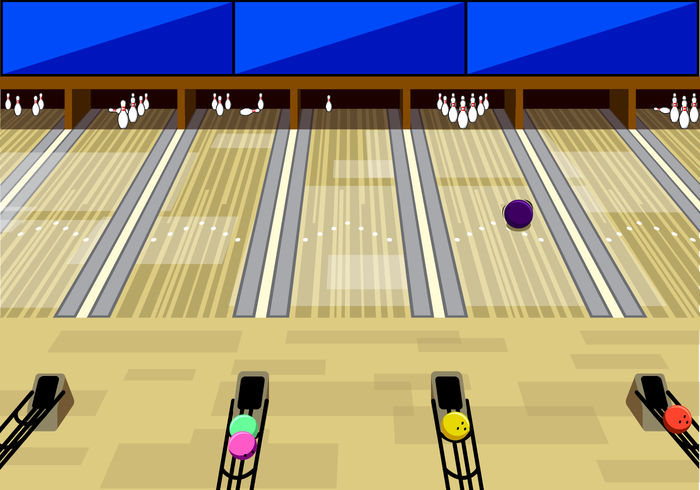 Free Bowling Alley Background Vector