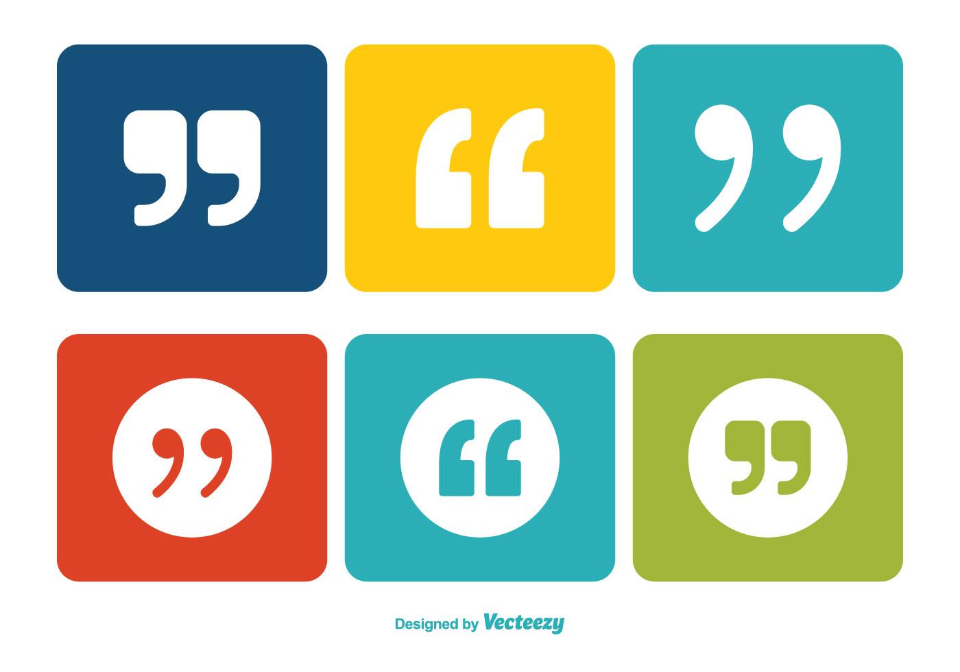 Quotation Marks Icon Set 103097 Vector Art at Vecteezy
