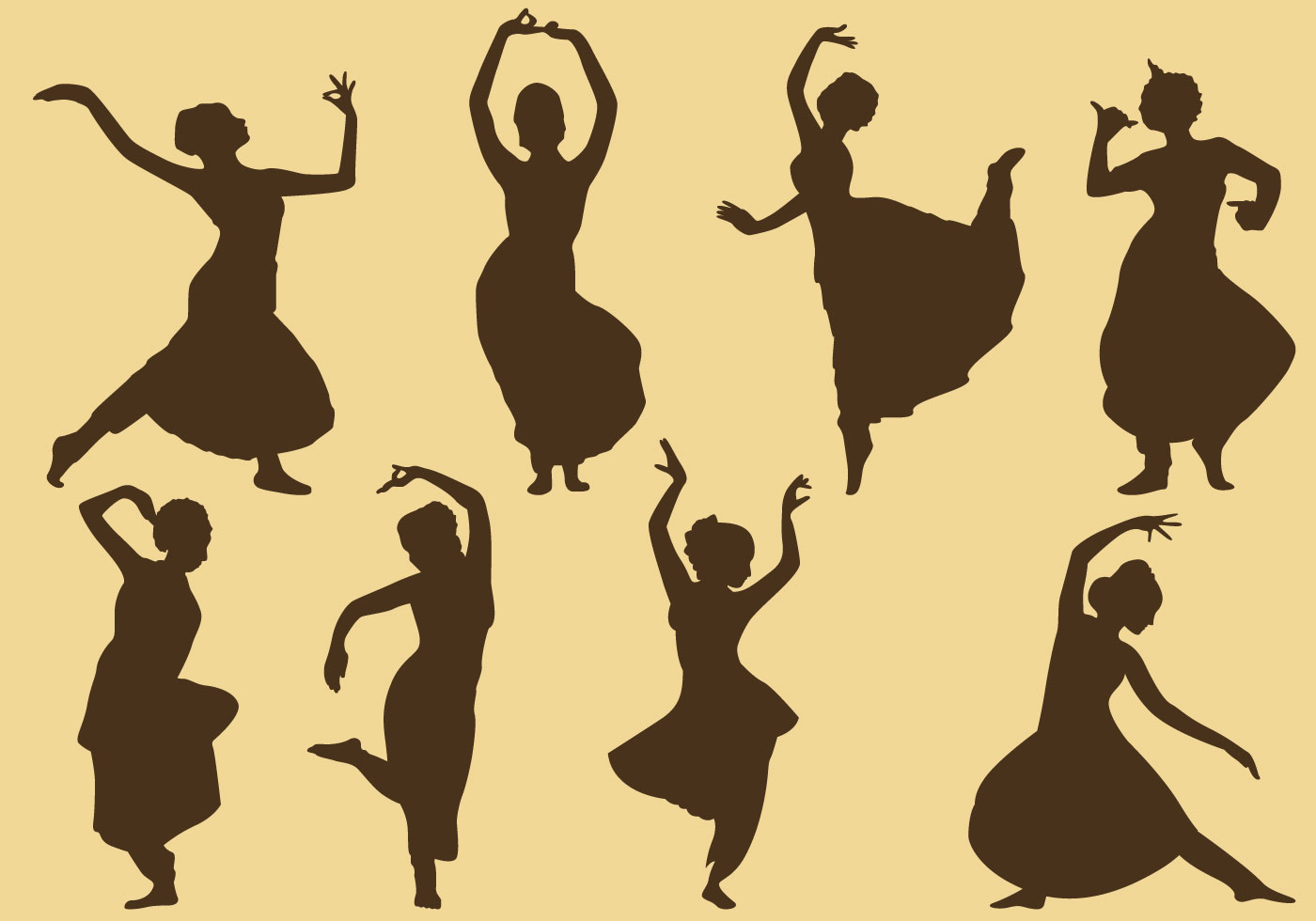 Download Indian Woman Silhouettes 103100 Vector Art at Vecteezy