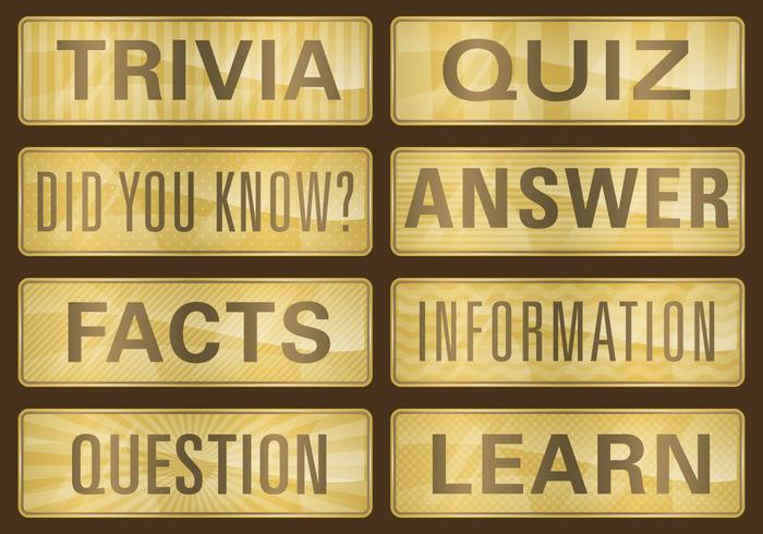 Golden Trivia Titles vector