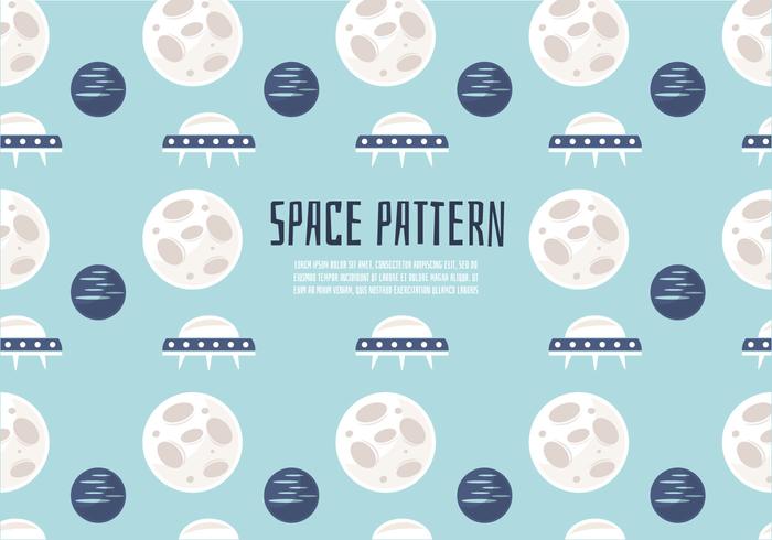 Free Cute Space Pattern Vector Background