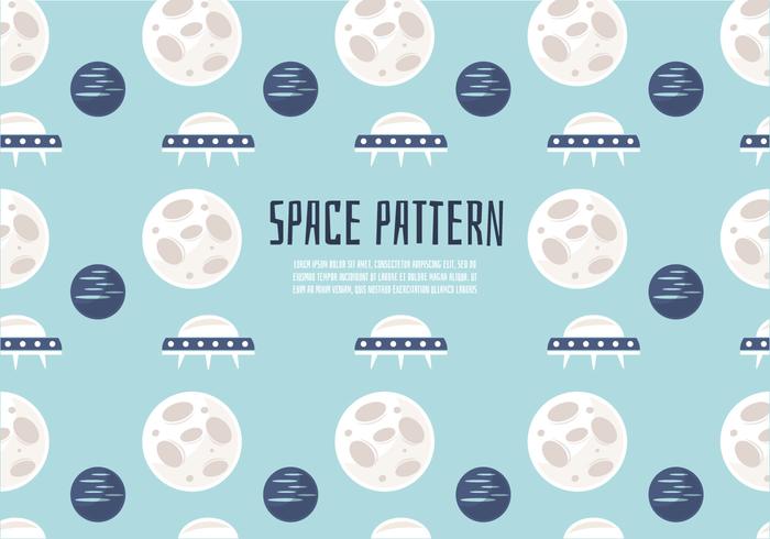 Free Cute Space Pattern Vector Background