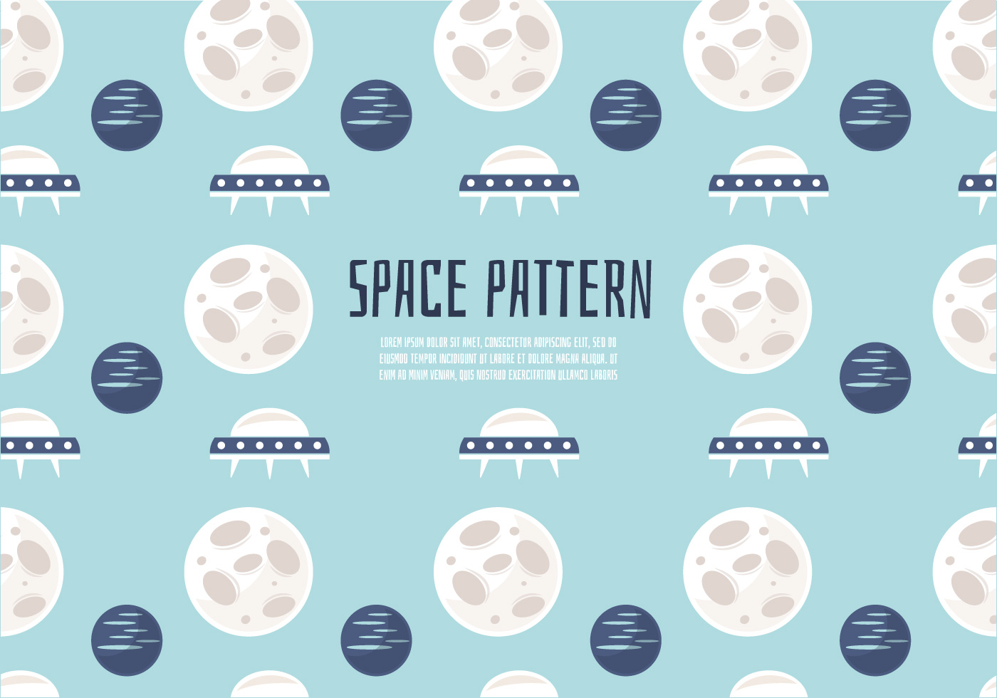 Free Cute Space Pattern Vector Background - Download Free ...