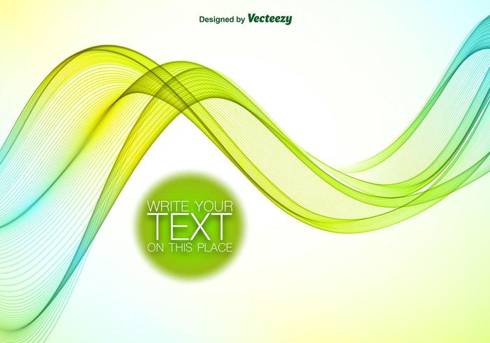 Abstract blue and green wave vector