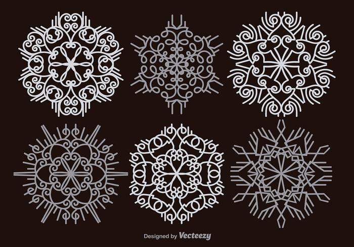 White snowflakes White snowflakes