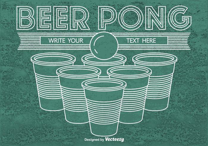 Beer pong background vector