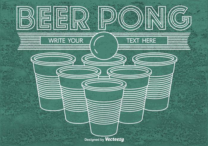 Beer pong background vector